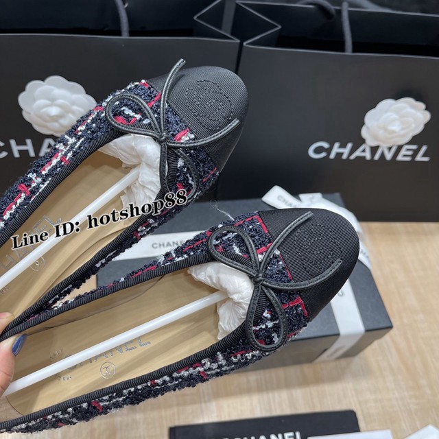 Chanel頂級版本芭蕾舞鞋 香奈兒專櫃經典色平底鞋單鞋 dx1740